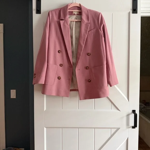 Sezane Pink Women's Suit Set - pants and blazer - Picture 6 of 9